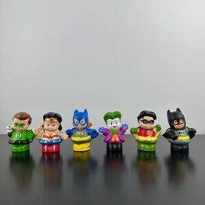 Fisher Price Little People Lot of 6 DC Superhero Super Friends Hero Figurines